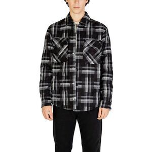 Gianni Lupo Black Polyester Men's Coat